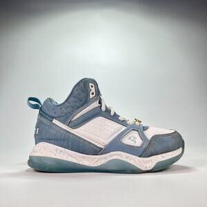 AND1 Light Blue White Casual Lace Up High Top Basketball Sneakers Youth Size 13